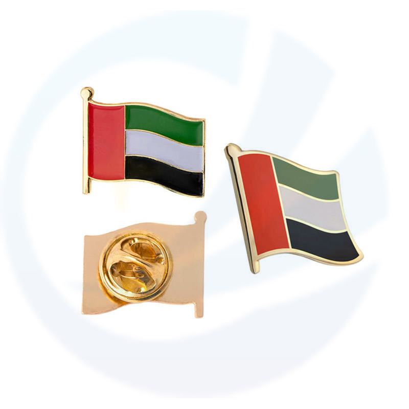 Badge d'épingle en métal de drapeau national de haute qualité sur mesure de haute qualité