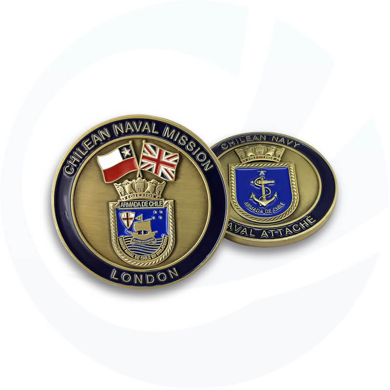 Navy Metal Large Challenge Coin