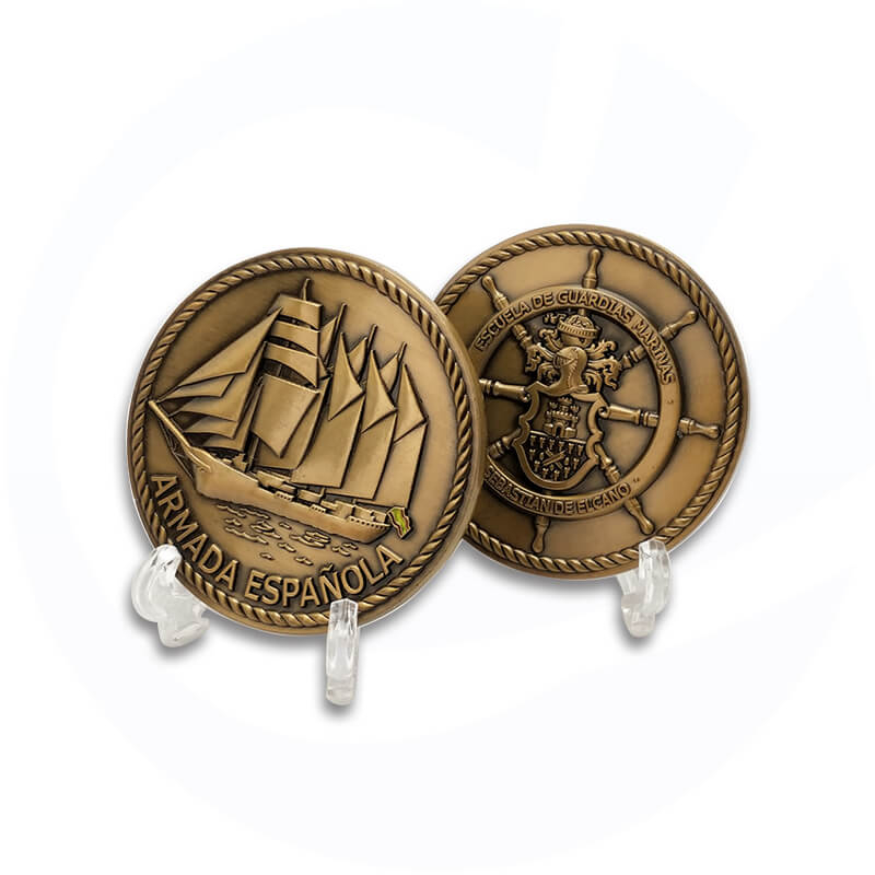 Pièces militaires en bronze plaquées